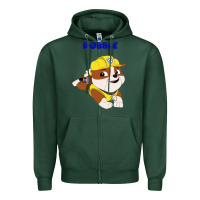 Sports Green rubble Zipper Hoodie - artisFamous