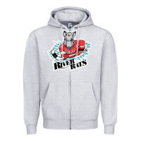 Heather Grey albany river rats Zipper Hoodie - artisFamous
