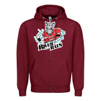 Burgundy albany river rats Zipper Hoodie - artisFamous