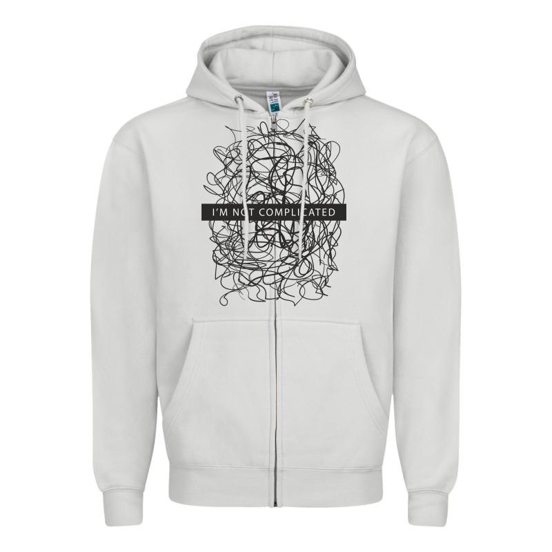 ı'm Not Complicated Zipper Hoodie by artisFamous | Teevron