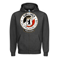 Charcoal Heather bsc preussen Zipper Hoodie - artisFamous