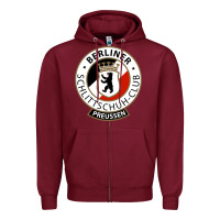 Burgundy bsc preussen Zipper Hoodie - artisFamous