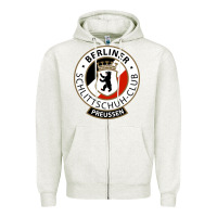 Oatmeal Heather bsc preussen Zipper Hoodie - artisFamous