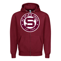 Burgundy hc sparta praha Zipper Hoodie - artisFamous