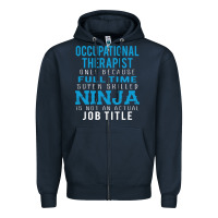 Navy occupational therapist because ninja is not a job title Zipper Hoodie - DesigneFamous