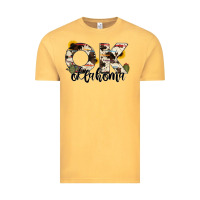 Vintage Mustard oklahoma state cowhide serape cactus Vintage Tee - RanaPortraitStore