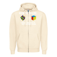 Sandshell youth rubiks cube rotate the sides to the position shown cube Zipper Hoodie - DesigneFamous