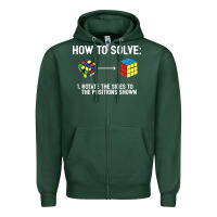 Sports Green youth rubiks cube rotate the sides to the position shown cube Zipper Hoodie - DesigneFamous