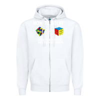 White youth rubiks cube rotate the sides to the position shown cube Zipper Hoodie - DesigneFamous