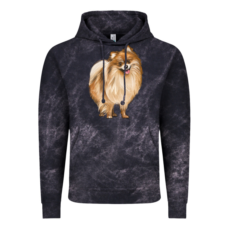 Pomeranian Dog Illustrations Vintage Hoodie by LillyAllenDesigns | Teevron