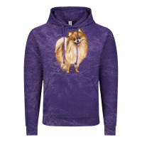 Cloud Purple Pomeranian Dog Illustrations Vintage Hoodie - LillyAllenDesigns