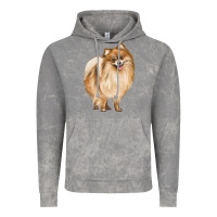 Cloud Rock Pomeranian Dog Illustrations Vintage Hoodie - LillyAllenDesigns