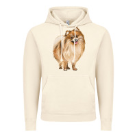 Vintage Artic Pomeranian Dog Illustrations Vintage Hoodie - LillyAllenDesigns