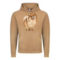 Vintage Camel Pomeranian Dog Illustrations Vintage Hoodie - LillyAllenDesigns