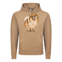 Vintage Coffee Pomeranian Dog Illustrations Vintage Hoodie - LillyAllenDesigns