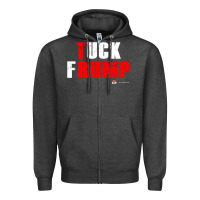 Charcoal Heather tuck frump Zipper Hoodie - DesigneFamous