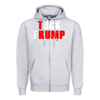 Heather Grey tuck frump Zipper Hoodie - DesigneFamous