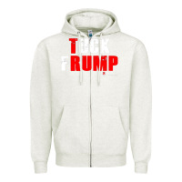 Oatmeal Heather tuck frump Zipper Hoodie - DesigneFamous