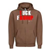 Chestnut tuck frump Zipper Hoodie - DesigneFamous
