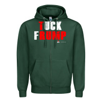 Sports Green tuck frump Zipper Hoodie - DesigneFamous