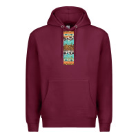 Burgundy fall pattern Premium Hoodie - Artiststas