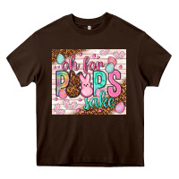 Chocolate Brown Oh for peeps sake tumbler Easter Day Heavy Core Tee - HowdyJamesFarm