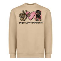 Mushroom peace love dachshund Heavyweight Sweatshirt - JahusDesignShop