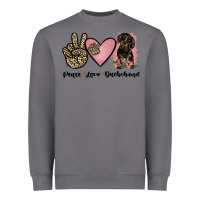 Storm peace love dachshund Heavyweight Sweatshirt - JahusDesignShop