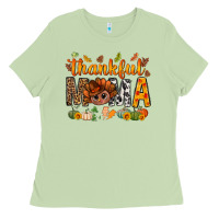 Thankful Mama And Turkey Bbs Ladies Tee | Teevron