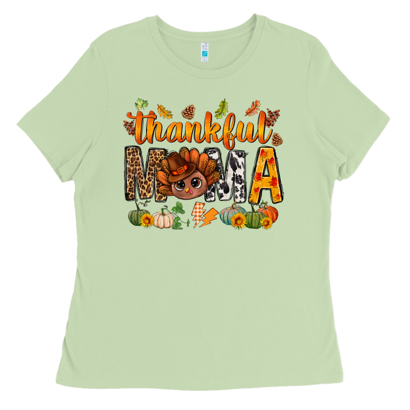 Thankful Mama And Turkey Bbs Ladies Tee by BundleAndBundleShop | Teevron