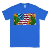 True Royal usa flag and cactus and sunflowers with leopard and wood license  plat Classic Tee - Artiststas
