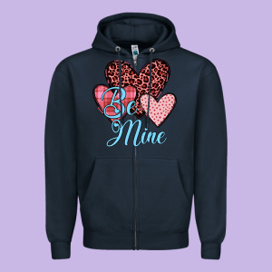 Hearts Be Mine Zipper Hoodie Designed By Jahusdesignshop