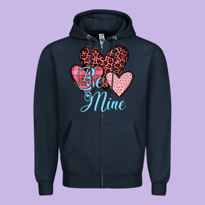 Hearts Be Mine Zipper Hoodie Designed By Jahusdesignshop