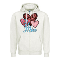 Oatmeal Heather hearts be mine Zipper Hoodie - JahusDesignShop