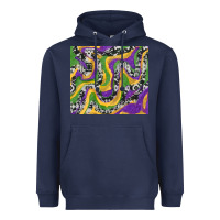 Navy mardi gras cowhide Heavyweight Hoodie - RanaPortraitStore