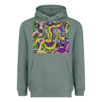 Sage mardi gras cowhide Heavyweight Hoodie - RanaPortraitStore