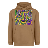 Toasted Coconut mardi gras cowhide Heavyweight Hoodie - RanaPortraitStore