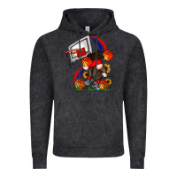 Vintage Black Basketball Gnome Vintage Hoodie - CowhideDigitalArt