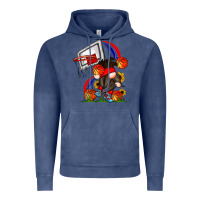 Vintage Denim Basketball Gnome Vintage Hoodie - CowhideDigitalArt