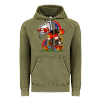 Vintage Olive Basketball Gnome Vintage Hoodie - CowhideDigitalArt