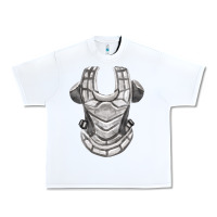 White Chest Protector Fa Element Urban Heavy Tee - FaDigitalArtStudio