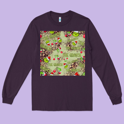 The Grinch Seamless Long Sleeve Tee Designed By Cowhidedigitalart