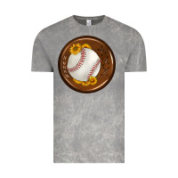 Cloud Rock baseball with sunflower round earrings Vintage Tee - BundleAndBundleShop