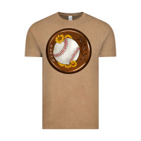 Vintage Coffee baseball with sunflower round earrings Vintage Tee - BundleAndBundleShop