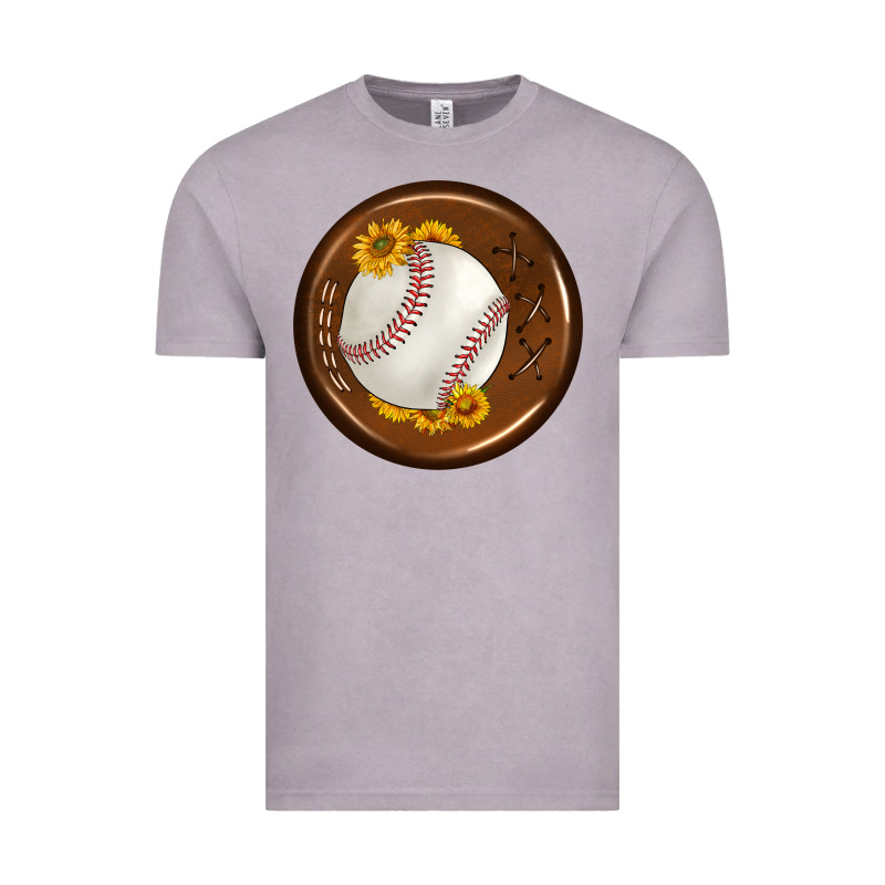 Baseball With Sunflower Round Earrings Vintage Tee by BundleAndBundleShop | Teevron