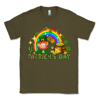 Army Green St. Patrick's Day Elf with elements Classic Tee - HowdyJamesFarm