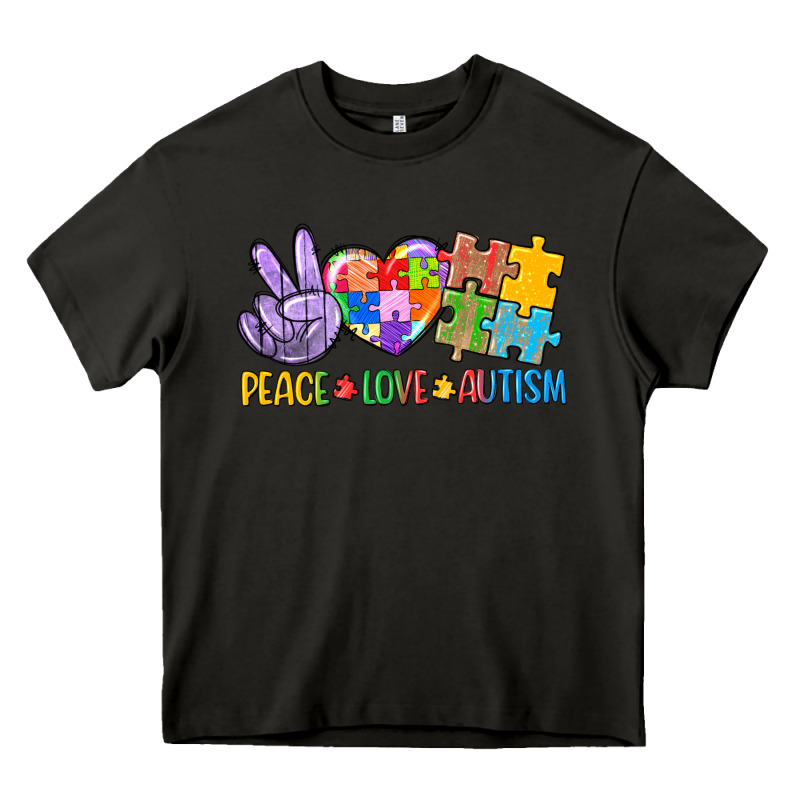 Peace Love Autism Heavy Core Tee by CowGirlArtShop | Teevron