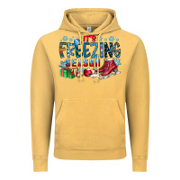 Vintage Mustard It's Freezing Season Vintage Hoodie - CowhideDigitalArt