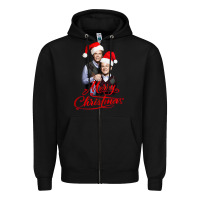 Black Step Brothers - merry christmas - happy xmas Zipper Hoodie - DesigneFamous