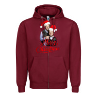 Burgundy Step Brothers - merry christmas - happy xmas Zipper Hoodie - DesigneFamous